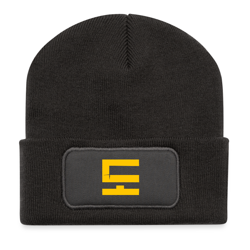 Recycelte Patch Beanie - Dunkelgrau