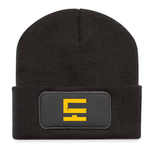 Recycelte Patch Beanie - Dunkelgrau