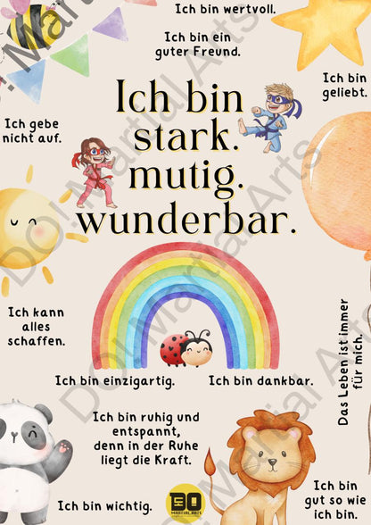 Kinder Affirmationsposter