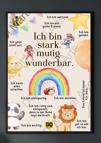 Kinder Affirmationsposter